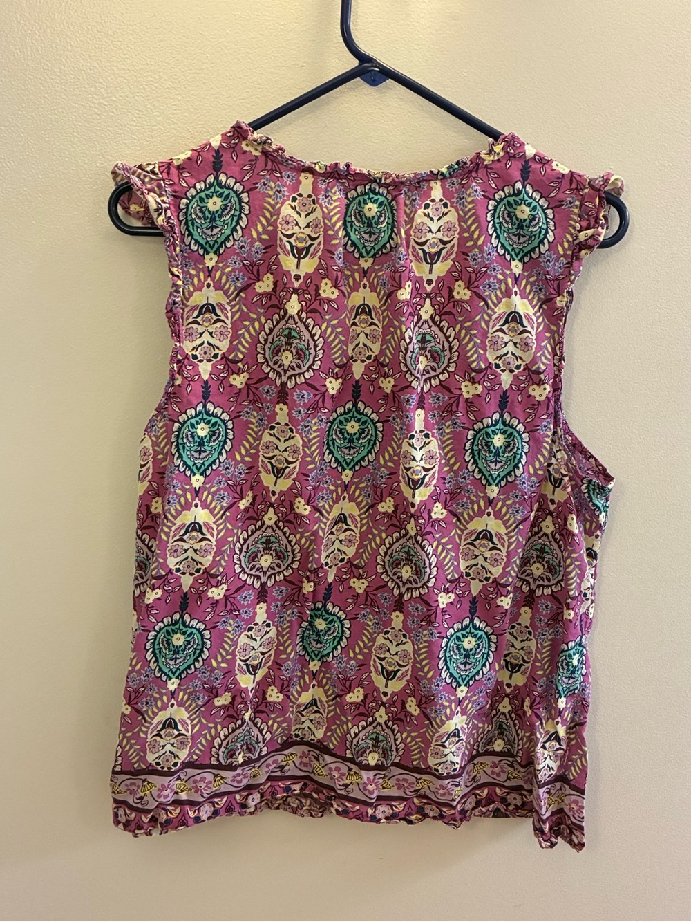 Talbots RUFFLE TRIM SHELL - FLORET MEDALLION XL - Picture 5 of 6
